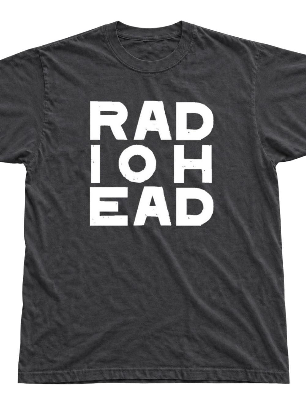 Unisex Tee Shirt | Black T-Shirt with White Block 'RADIOHEAD' Graphic